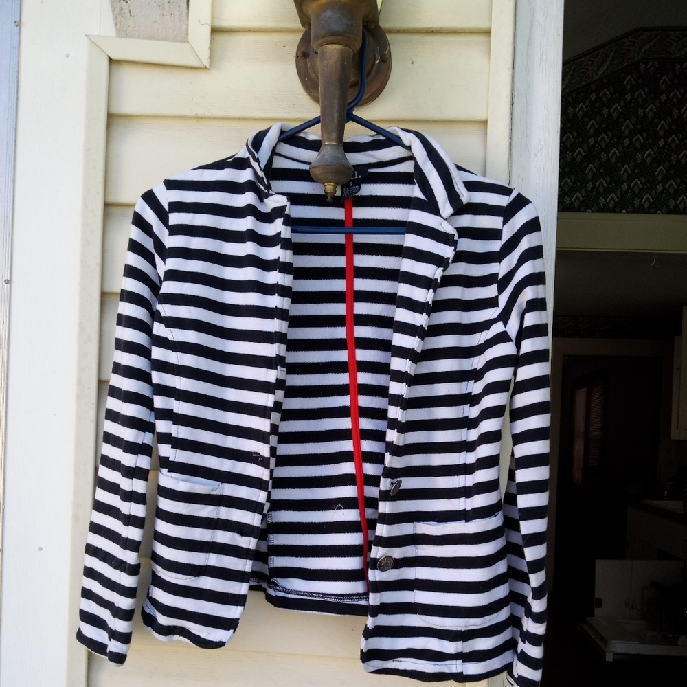 Rue 21 black/white stripe jacket sz.S